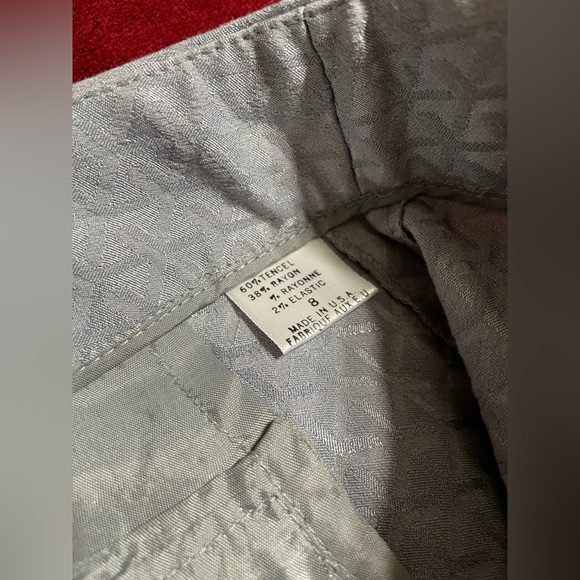 Elie Tahari Women's Dress Pants Silver Metallic Gray Trousers Vintage Sz 8 EUC - Picture 8 of 10
